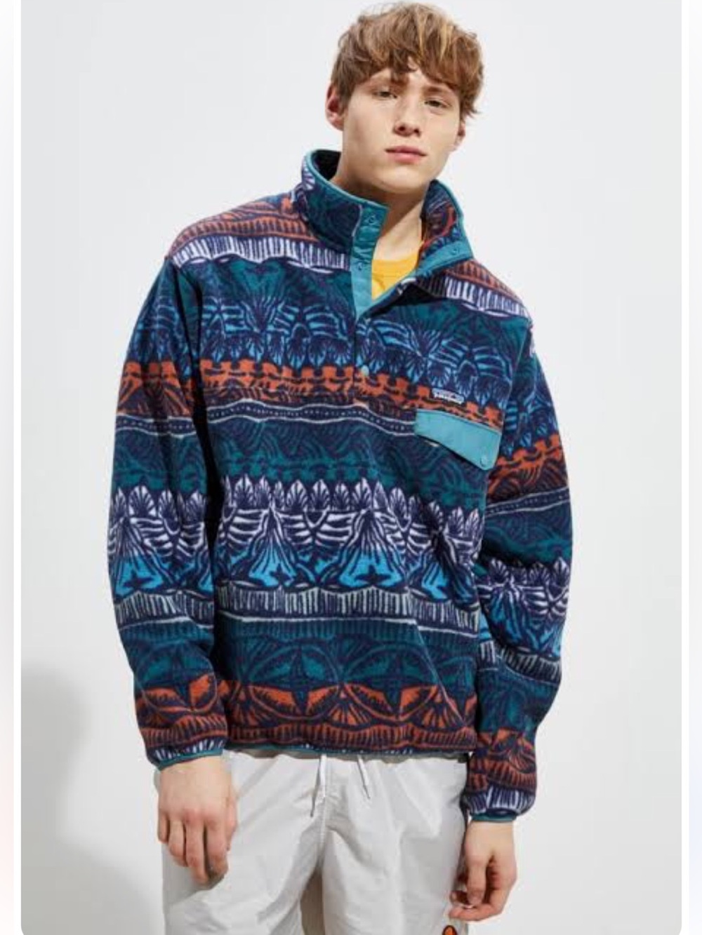 Patagonia Synchilla Fleece Pullover Snap-T Aztec Tradewinds Gorpcore Men’s XL